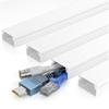 Delamu 63in Cable Hider, Cord Covers for 3-4 Wires on Wall, Paintable Cord Hider, Easy to Use Wire Covers for Cords, Wire Hiders for TV on Wall, Cable Cover Cable Management, W 1.18in H 0.60in view 1