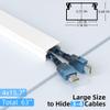 Delamu 63in Cable Hider, Cord Covers for 3-4 Wires on Wall, Paintable Cord Hider, Easy to Use Wire Covers for Cords, Wire Hiders for TV on Wall, Cable Cover Cable Management, W 1.18in H 0.60in view 2