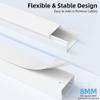 Delamu 63in Cable Hider, Cord Covers for 3-4 Wires on Wall, Paintable Cord Hider, Easy to Use Wire Covers for Cords, Wire Hiders for TV on Wall, Cable Cover Cable Management, W 1.18in H 0.60in view 3