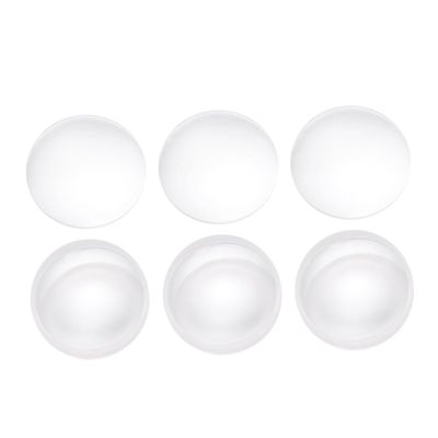 BESTOYARD 6Pcs Double Convex Glass Lens Set 42mm Diameter Focal Length for Optical Experiments High Clarity Acrylic Lens