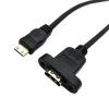 YWZBQL Wen ST 30cm m;ic/ro HDMI-Compatible Male to HDMI-Compatible Female Extension Connector Screw Lock Panel Mount HD AV Camera Cable(Mini HDMI) view 1