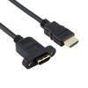 YWZBQL Wen ST 30cm m;ic/ro HDMI-Compatible Male to HDMI-Compatible Female Extension Connector Screw Lock Panel Mount HD AV Camera Cable(Mini HDMI) view 2