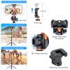 55.7 inch Extendable Phone Tripod, Selfie Stick Vlog Stand with Ball Head and 2 in 1 Phone Clip, for DSLR, Action Camera and Phones view 4