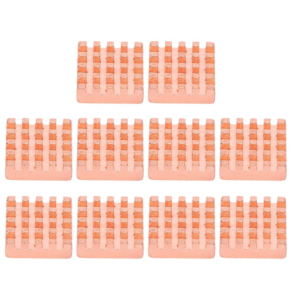 10Pcs Brass Heat Sink P15 x 5 x 15, Electronic Components for Routers, Power Supplies, High Quality Material, and, Fine Teeth Design for Enhanced Heat Diss