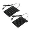 OSALADI 2PCS USB Numeric Keypad for Financial Accounting Portable 18-Key Numpad for Laptop PC and Notebook Compact External Keyboard Silent Keys view 1