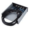 Mtlavishness 5.25 Inch Metal Optical Drive Bay 4 Port USB 3.0 and USB 2.0 for Front Panel Connection Plug and Play Full Compatibility with Systems view 2