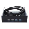 Mtlavishness 5.25 Inch Metal Optical Drive Bay 4 Port USB 3.0 and USB 2.0 for Front Panel Connection Plug and Play Full Compatibility with Systems view 3