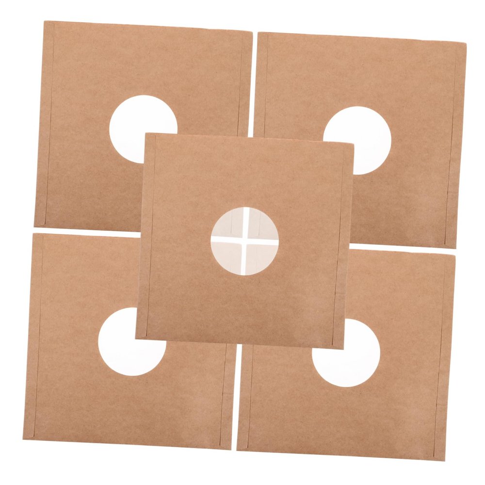 VANZACK 5pcs Vinyl Record Storage Sleeves Kraft Protection for Matte Finish Easy Access Collector-Friendly