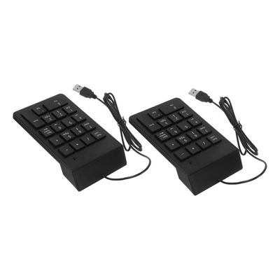 DOITOOL 2pcs Pad Keyboard Computer Number Keypad USB Numpad Keypad for Pc Numeric Silent