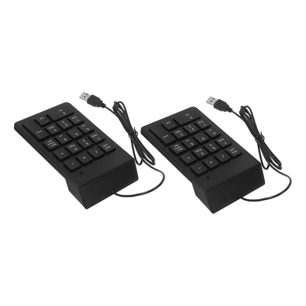 DOITOOL 2pcs Pad Keyboard Computer Number Keypad USB Numpad Keypad for Pc Numeric Silent