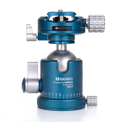 Benro NOVOFLEX NBBH 4 Series Aluminum Ball Head Arca-Swiss Quick Release, Independent Pan Lock, Precision Friction Control & Professional Tripod Mount for Photo/Video (NBBH4)