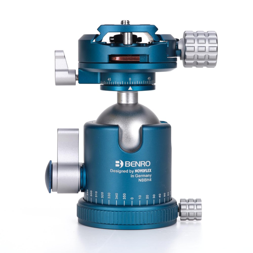 Benro NOVOFLEX NBBH 4 Series Aluminum Ball Head Arca-Swiss Quick Release, Independent Pan Lock, Precision Friction Control & Professional Tripod Mount for Photo/Video (NBBH4)