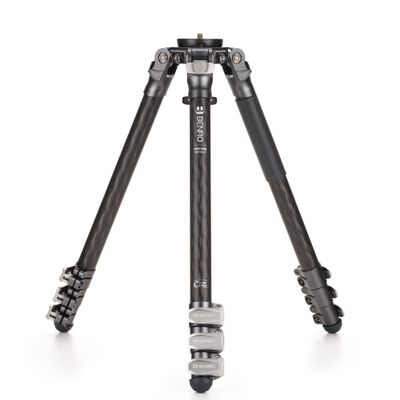Benro Mammoth Series 3 4-Section Carbon Fiber Tripod with Flip Locks, 75 mm Bowl, Removable Center Column & Flat-Base/Video Head Compatibility (TMTH34CF)