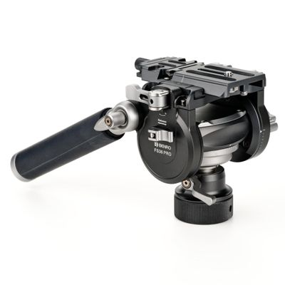 Benro Professional Inverted Ball-Head Video Head with Dual Plate (501 & Arca), Left-Side Operator Controls & Spring Counterbalance for Hybrid DSLR/Mirrorless Cinema Rigs (FS36PRO)