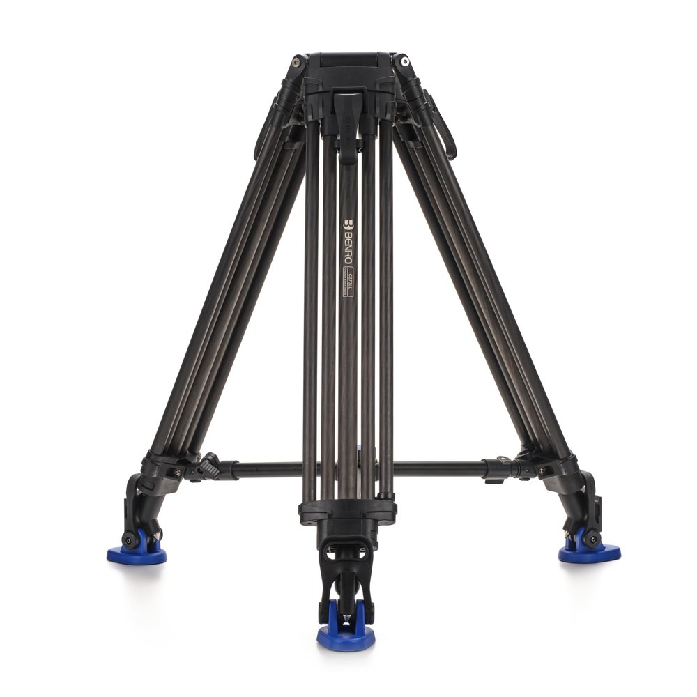 Benro Lightning-Lock Carbon-Fiber Video Tripod  100 mm Bowl, Dual-Stage Legs, 88.2 lb Payload, Mid-Level Spreader (C673LL)