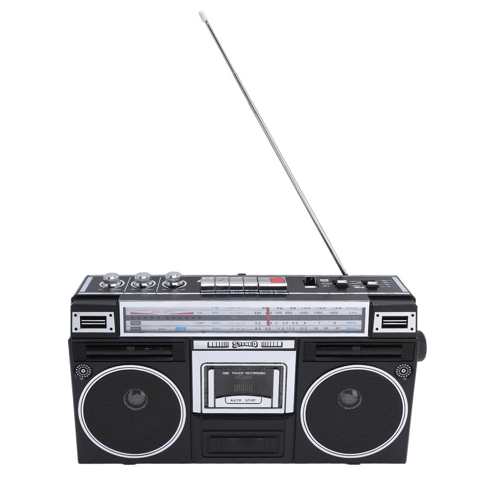 ANGGREK Cassette Player Right Recorder, Cassette Player or Discussion for Outdoor for Outdoor (US Plug)