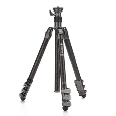Benro Rhino CF 3-Series Carbon-Fiber Tripod & Monopod  4-Section Flip-Lock Legs, 55 lb Payload, 3/8 Head Mount (FRHN34CF)