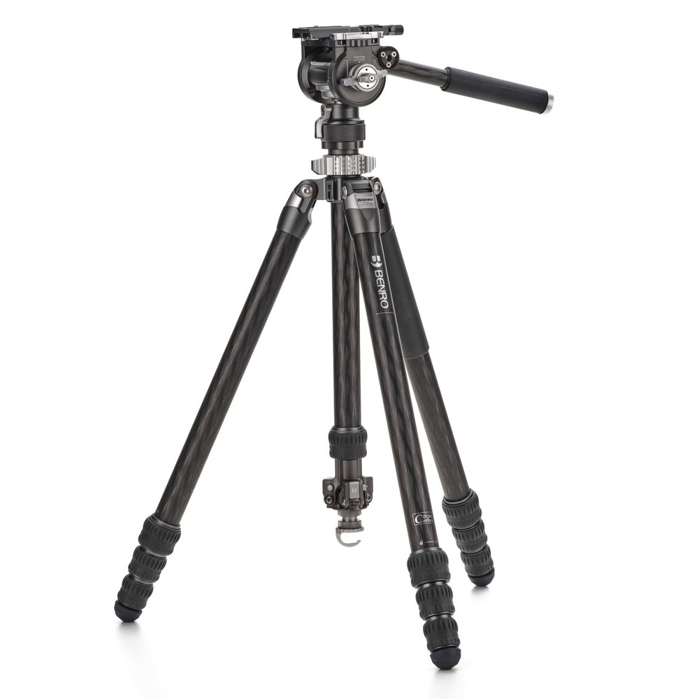 Benro KingPod CF Two-Series Carbon-Fiber 4-Section Tripod Kit with FS36PRO Hybrid Head (TKPD24CFS36PRO)