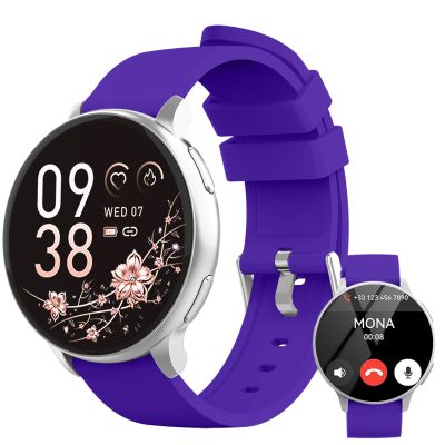 Blintok Smart Watch for Men Women Fitness Tracker with 100+ Sport Modes,Activity Trackers for iOS/Android Waterproof/Heart Rate/Sleep/Steps Monitor/Pedometer Monitor Monitor (Silver+Purple)