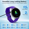 Blintok Smart Watch for Men Women Fitness Tracker with 100+ Sport Modes,Activity Trackers for iOS/Android Waterproof/Heart Rate/Sleep/Steps Monitor/Pedometer Monitor Monitor (Silver+Purple) view 4