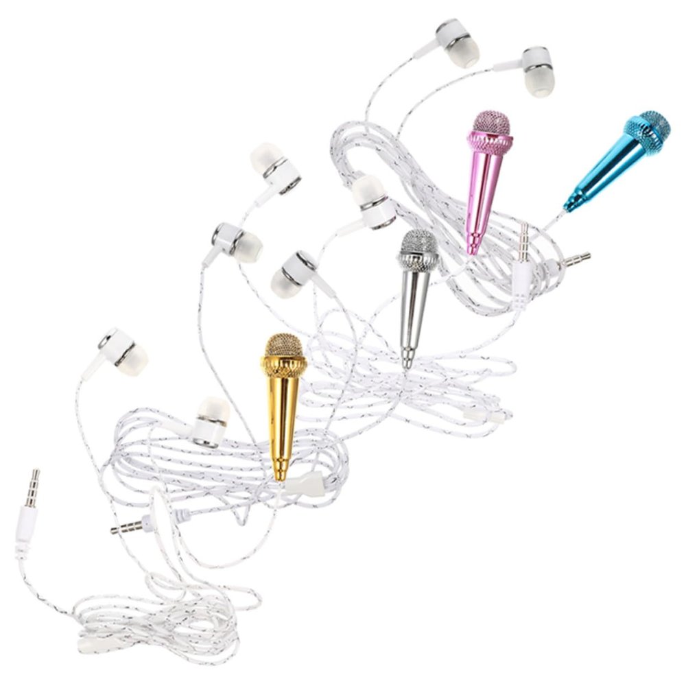 Kisangel 4pcs Mini Microphone Toy Microphone for Boys and Girls Portable Handheld Phone Singing Phone