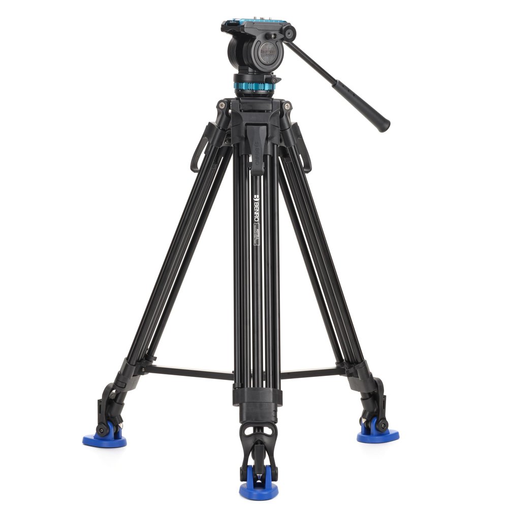 Benro A572LL Lightning Lock Aluminum Tripod with 60mm Bowl and KH Fluid Video Head, Fast Lever-Lock Legs and Stable Support for Photo and Video Production (A572LLKH)