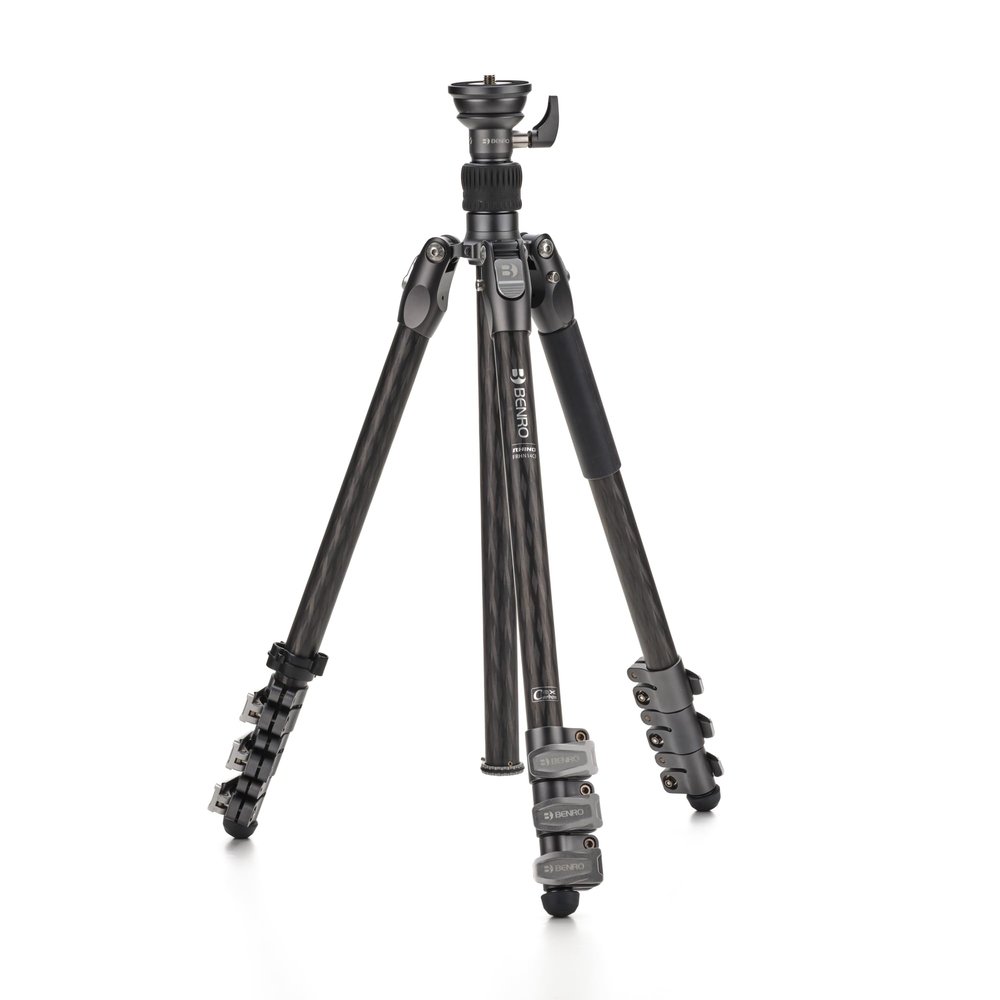Benro Rhino CF One Series Carbon-Fiber Tripod/Monopod  4-Section Flip-Lock Legs, 3/8 Head Mount, Travel-Ready Support (FRHN14CF)