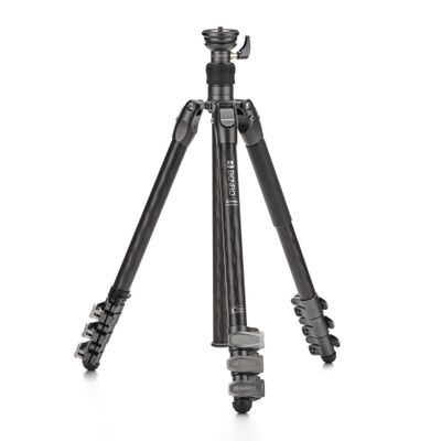 Benro Rhino CF Two Series Carbon Fiber Tripod & Monopod  4-Section Flip-Lock Legs, Converts to 70" Monopod, Supports 44 lb Payload, Travel-Ready Support Gear (FRHN24CF)