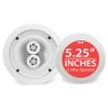 Pyle 5.25 Wireless 2-Way Ceiling Speaker, Dual Channel Stereo from One Speaker, Indoor or Outdoor Use, Weatherproof Bluetooth Speakers with Easy Installation, Stain-Resistant Grill, 200W Peak Power view 1