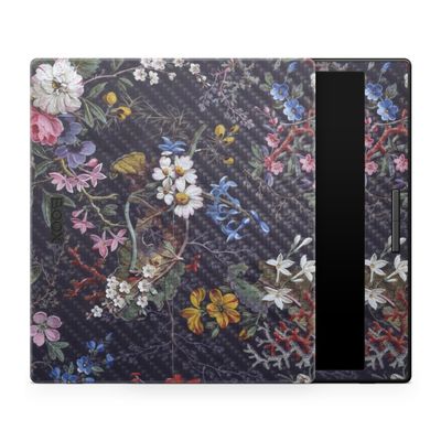 Carbon Fiber Tablet Skin Compatible with BOOX Go Color 7 (2024) - Midnight Blossom - Premium 3M Vinyl Protective Wrap Decal Cover - Easy to Apply | Crafted in The USA by MightySkins