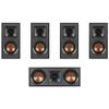 Klipsch Home Theater Speaker Bundle: 2 Pairs R-41M Bookshelf Speakers + R-52C Center Channel Speaker (Black) view 1