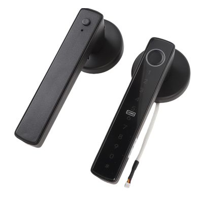 Fingerprint Door Lock, Accuracy Remote Control Smart Door Handle Lock with APP IC Cards Codes Keys Fingerprints, for Bedroom Home Hotel Office Apartment