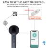 Fingerprint Door Lock, Accuracy Remote Control Smart Door Handle Lock with APP IC Cards Codes Keys Fingerprints, for Bedroom Home Hotel Office Apartment view 4