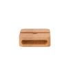 Creative Gifts International Beechwood Square Phone Amplifier | Oval Opening | Acoustic Sound Amplifier | Wooden Smartphone Stand | Natural Finish | Desktop Accessory view 3