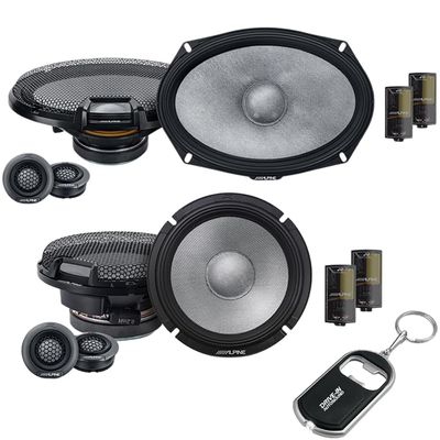 Alpine Next-Generation R-Series R2-S69C 6"x9" 2-Way Component Speakers and R2-S65C 6.5" 2-Way Component Speakers