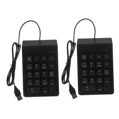 Uonlytech 2pcs Portable USB Keys Financial Accounting for Laptop Pc Desktop Compact Number Pad for Efficient Banking Tasks Wide Compatibility