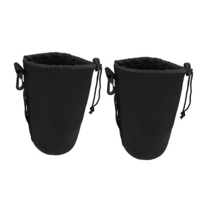 DOITOOL 2pcs Xl Camera Lens Pouch Bag Flexible Insulated Lens Case for Dslr Shockproof and Water-resistant Design for Photography Accessories