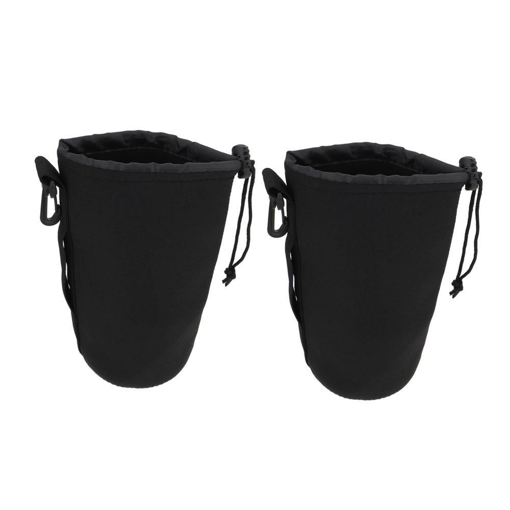 DOITOOL 2pcs Xl Camera Lens Pouch Bag Flexible Insulated Lens Case for Dslr Shockproof and Water-resistant Design for Photography Accessories