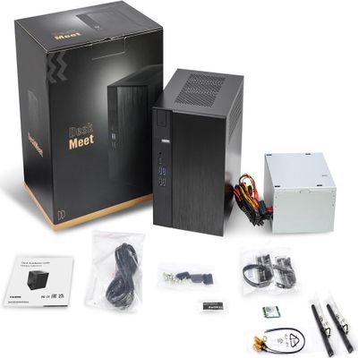 ASRock DeskMeet X600 Mini-PC Kit: AMD AM5 Ryzen 9000/8000/7000 (65W), 8L Case, 500W PSU, DDR5 7200+ OC, PCIe 4.0 x16, Gen5 M.2, WiFi-Ready, Triple Display (No CPU/RAM/Storage)