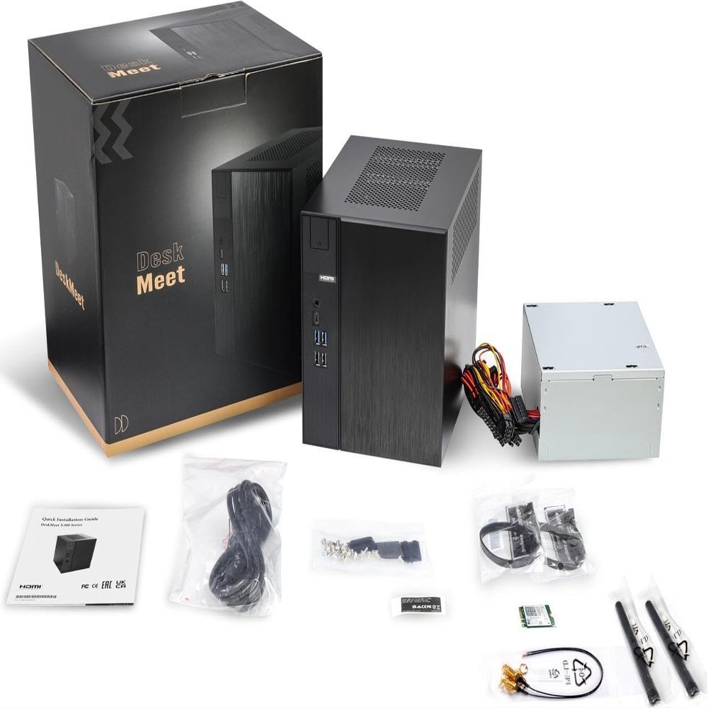 ASRock DeskMeet X600 Mini-PC Kit: AMD AM5 Ryzen 9000/8000/7000 (65W), 8L Case, 500W PSU, DDR5 7200+ OC, PCIe 4.0 x16, Gen5 M.2, WiFi-Ready, Triple Display (No CPU/RAM/Storage)