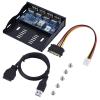 Mtlavishness USB3 0 Floppy Front Panel Convert Unused 3 5in Floppy Drive Space Into 4 USB3 0 Interface for Mainboard Or Riser Card with USB3 0 19 Pin Interface in Computer view 2