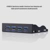 Mtlavishness USB3 0 Floppy Front Panel Convert Unused 3 5in Floppy Drive Space Into 4 USB3 0 Interface for Mainboard Or Riser Card with USB3 0 19 Pin Interface in Computer view 3