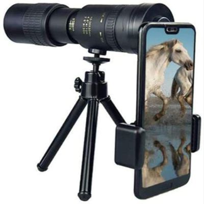 4k 1 Monocular Telescopes - -300x40mm Telephoto Zoom Monocular Telescope for Travel Bird Watching Concerts Football Matches with Tripod