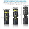 4k 1 Monocular Telescopes - -300x40mm Telephoto Zoom Monocular Telescope for Travel Bird Watching Concerts Football Matches with Tripod view 4