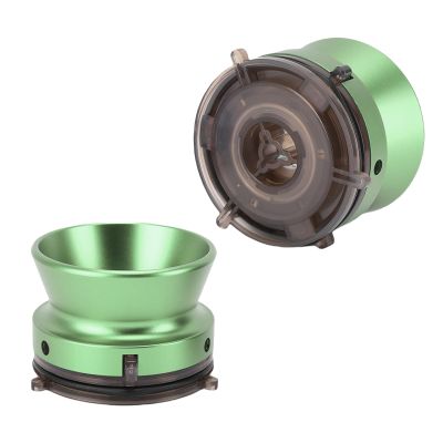 1 Pair Nab Hub Adapters with Lock, 1/4 10 Inch Reel to Reel Tape Nab Hub Adapter, Aluminum Alloy Opener Universal Loading Device for Tape Recorder (Green)