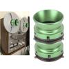 1 Pair Nab Hub Adapters with Lock, 1/4 10 Inch Reel to Reel Tape Nab Hub Adapter, Aluminum Alloy Opener Universal Loading Device for Tape Recorder (Green) view 4