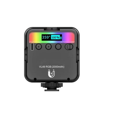 YUYUFA RGB Full Color LED Video Light 2500K-9000K 800LUX Magnetic Mini Fill Light Extend 3 Cold Shoe 2000mAh Type-c Port(E)