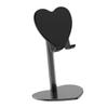 Angoily Heart Shaped Metal Bracket Tablet Holder Phone Stand for Desktop Use Durable Shockproof Design Present for Friends and Family Sleek Black Finish view 1