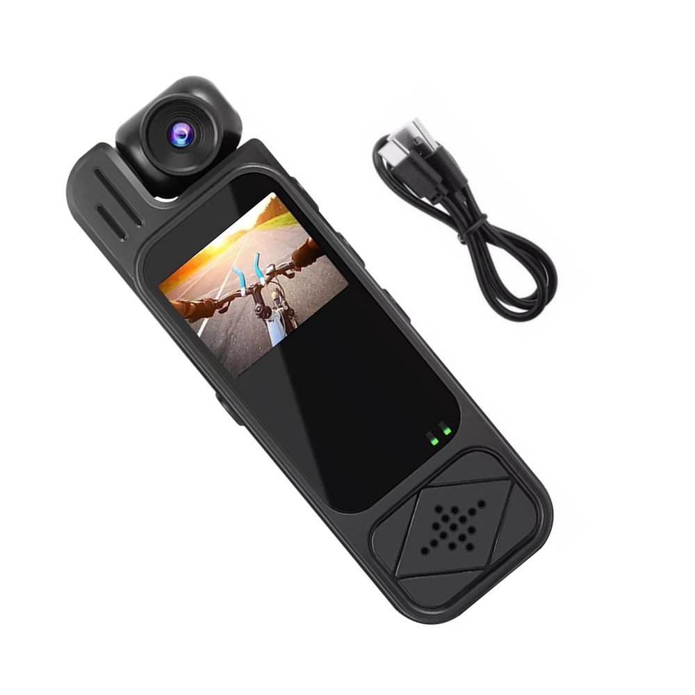 DBEIXIWEI HD 1080P Body Camera with 180 Rotating Lens 110 Wide Angle Infrared Night Vision Support 128GB TF Cards Storage