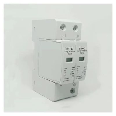 PYKFVTGL SPD 20KA 40KA 2P 20ka40kasurge Arrester Protection Device Electric House Surge Protector 385V AC(30-60kA)